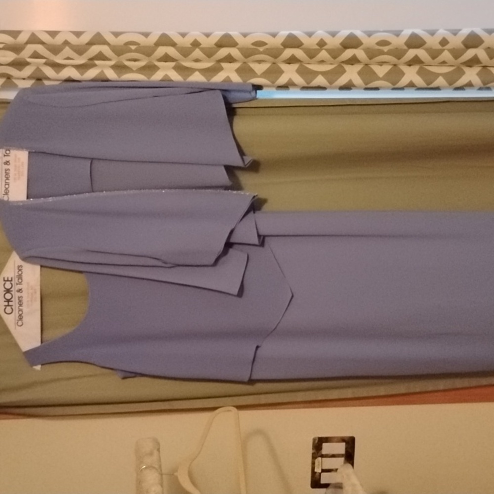 URSULA OF SWITZERLAND Women's Elegant Periwinkle Long Dress and Jacket Set